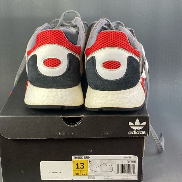 adidas Tresc Run Grey Scarlet Core Black sneaker shoes mens size 13 - Picture 10 of 10